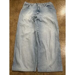 Vintage Y2k Decibel Jeans Baggy Wide Leg Skater Grunge 36x28